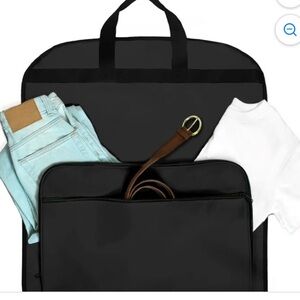 Dalix Black Garment Bag with 2 Front Pocket